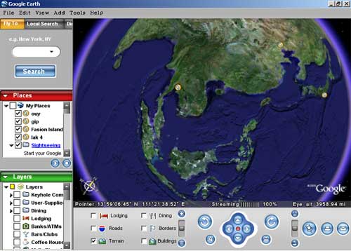 การใช้งานโปรแกรม Google Earth