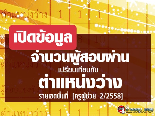 Դ ӹǹͺҹ ººѺ ˹ҧ ࢵ鹷 [ټ 2/2558]