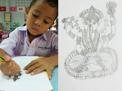 ครูทึ่ง ! เด็กป.1 ฝีมือบรรเจิด วาดภาพสวยเกินวัย-ความจำดีเลิศ