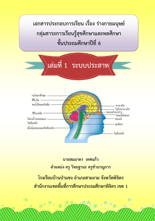 เอกสารประกอบการเรียน เรื่อง ระบบต่างๆ ของร่างกายมนุษย์ ผลงานครูสมมาตร เทศแก้ว