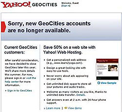 ปิดตำนาน Geocities ผู้แพ้ในโลกอินเตอร์เน็ต