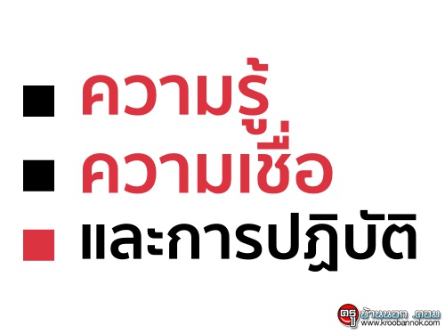 ความรู้ ความเชื่อ และการปฏิบัติ