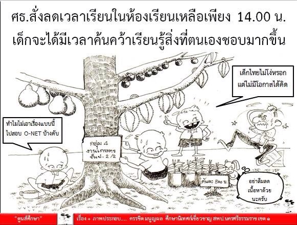 ศธ.สั่งลดเวลาเรียนในห้องเรียน เหลือเพียง 14.00 น. เด็กจะได้..