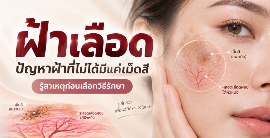 ฝ้าเลือด ปัญหาฝ้าที่ไม่ได้มีแค่เม็ดสี รู้สาเหตุก่อนเลือกวิธีรักษา